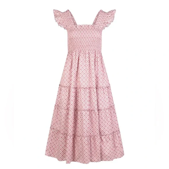 Hill House Ellie Nap Dress - Rose Circular Lattice. L. NWT. - Picture 1 of 6
